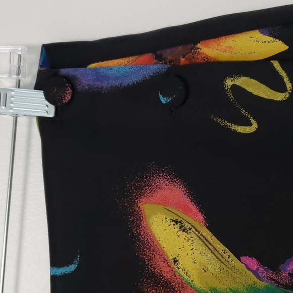 Vintage bright floral wrap-style maxi‎ skirt - Picture 7 of 12